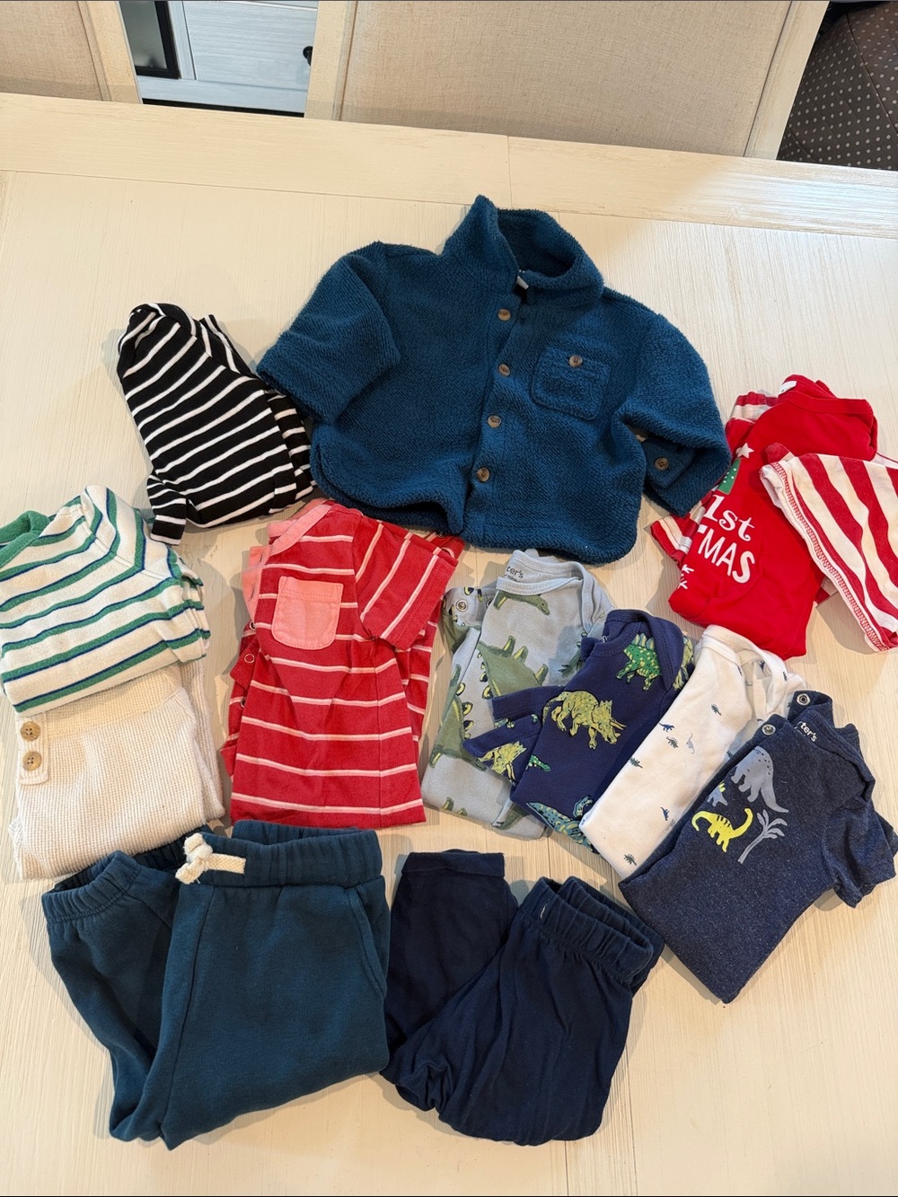 Lot of 12 boys clothes- size 6-9 months